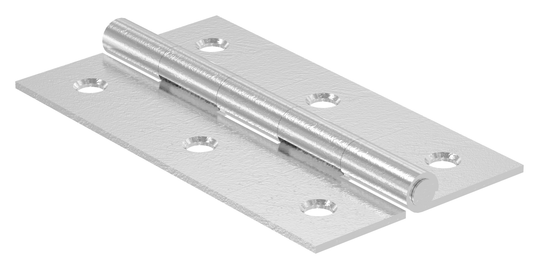 Edelstahl-Scharnier 90x50mm mit festem Zapfen