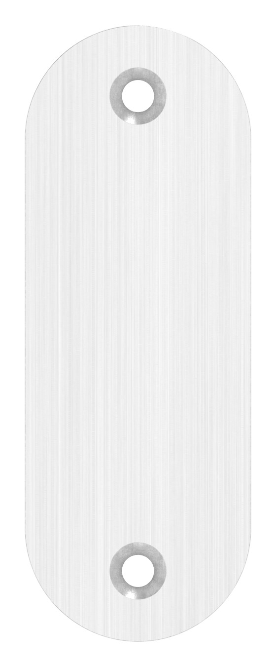 Kurzschild passend für Schlosskästen blind,  32x87x6mm, V2A