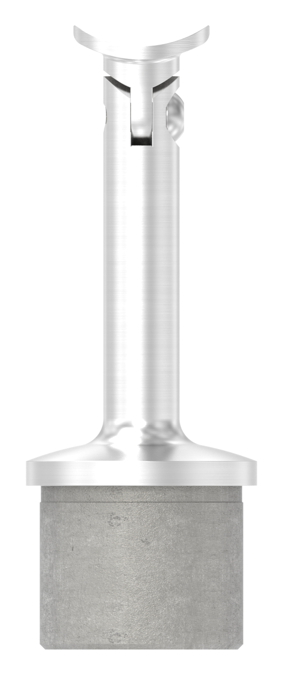 Rohrabschlussstopfen mit Gelenk und Platte, für 42,4x2,5mm, V4A