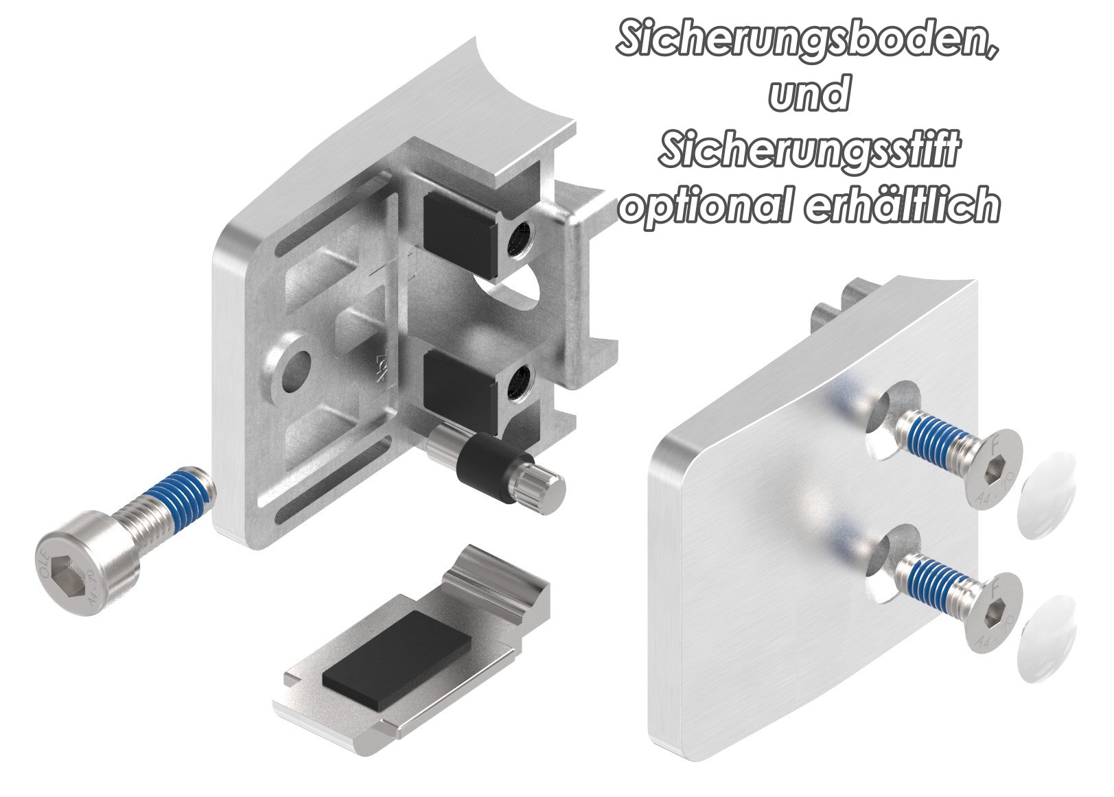 Glasklemme Mod. 34, Anschluss: 42,4mm, V2A Glasklemme Mod. 34, Anschluss: 42,4mm, V2A