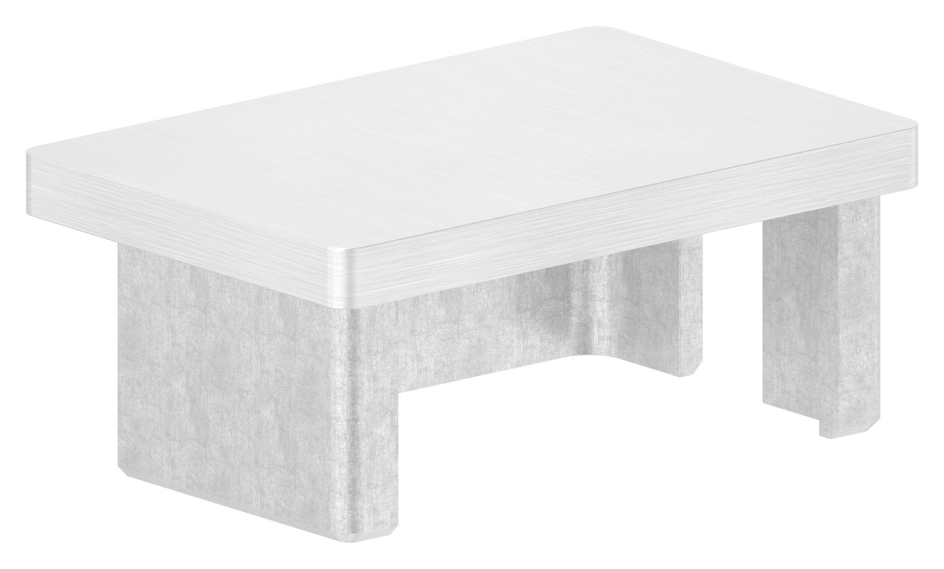 Einsteckkappe, für Rohr 60x40x2,0mm, V2A