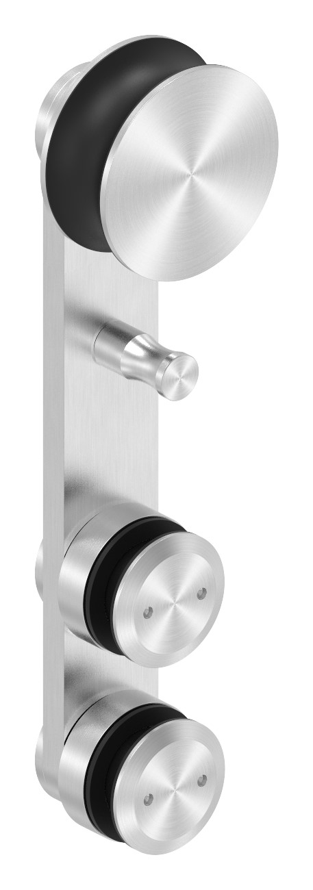 Set mit Einzelrollwägen für Glasschiebetüren, V2A