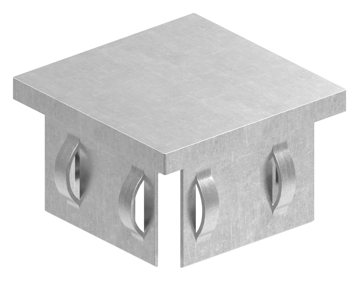 Stahleinschlagkappe, für Quadratrohr 50x50mm
