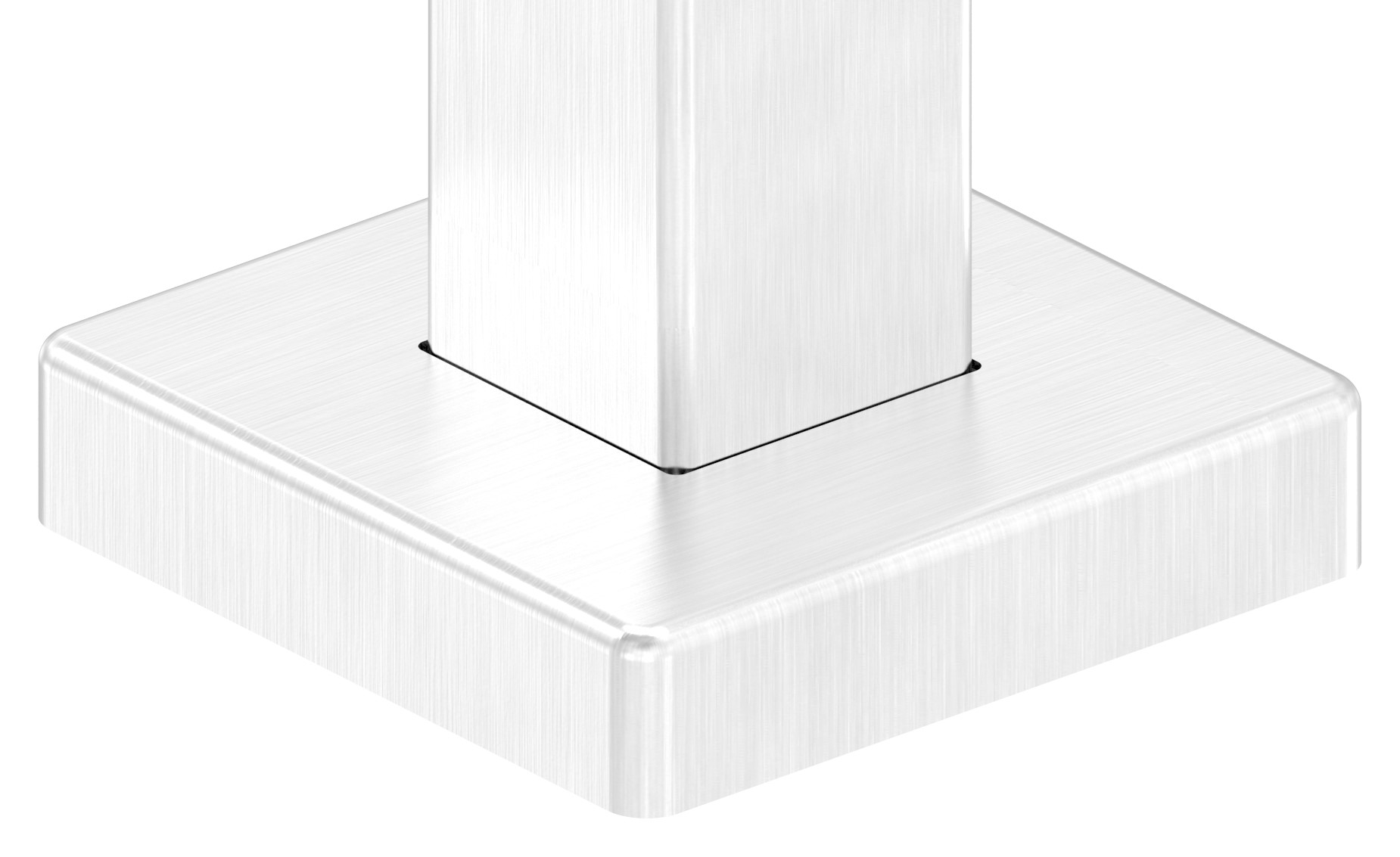 Edelstahlpfosten V2A zur Bodenmontage, H: 880mm