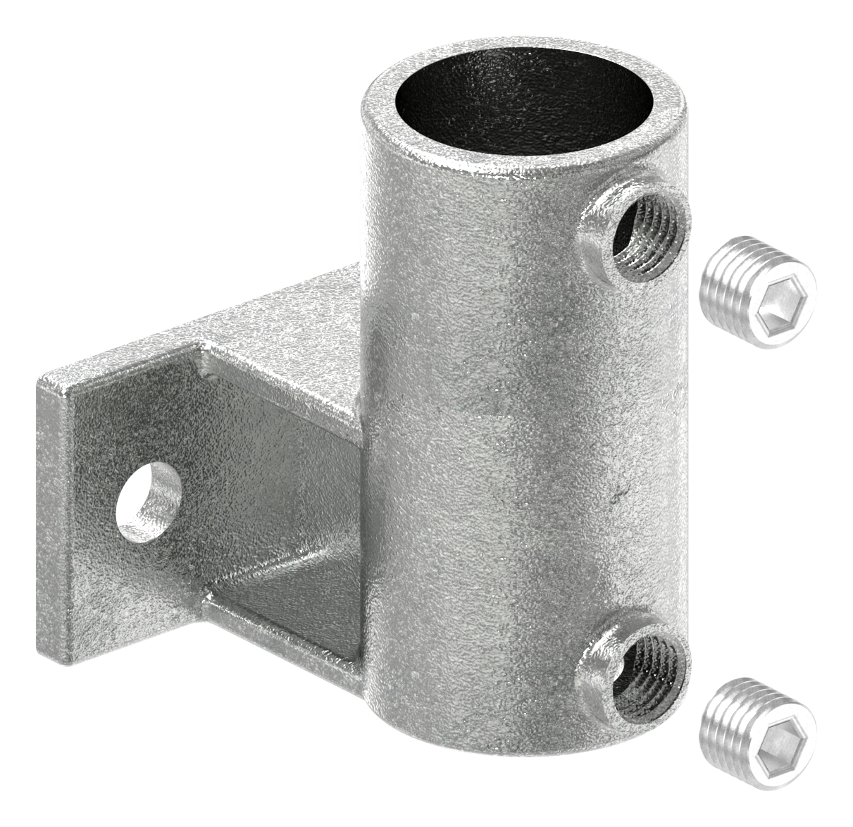 Wandhalter mit 2 Bohrungen, für Rohr Ø 42,4mm