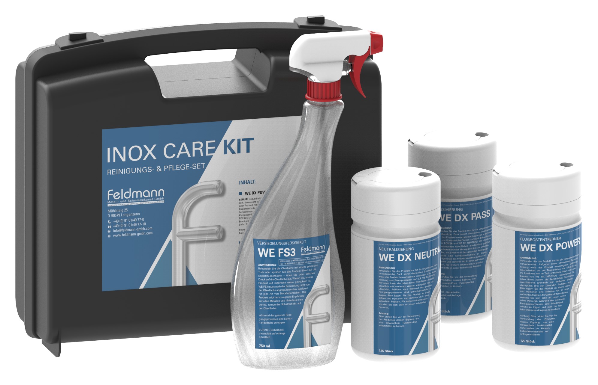INOX CARE KIT − Reinigungs- & Pflegeset für Edelstahl