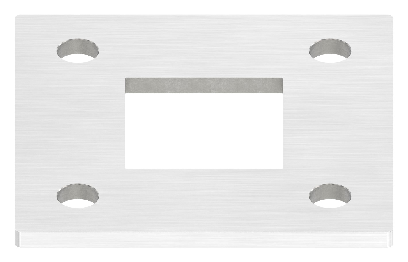 Ankerplatte, 120x120x6mm, mit Längsschliff, V2A
