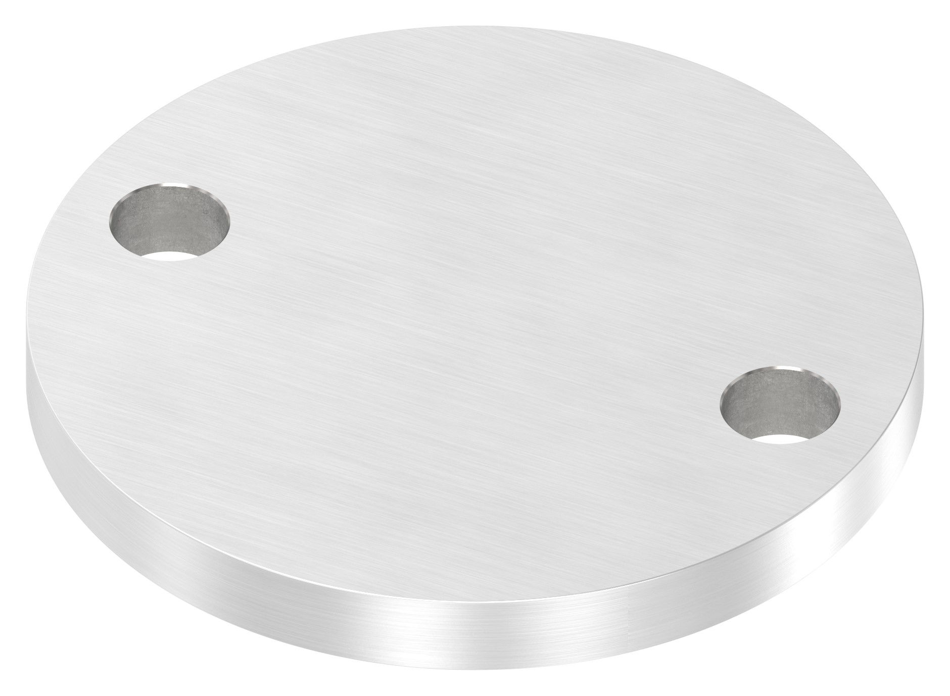 Ankerplatte Ø 100x10mm, mit Längsschliff, V2A