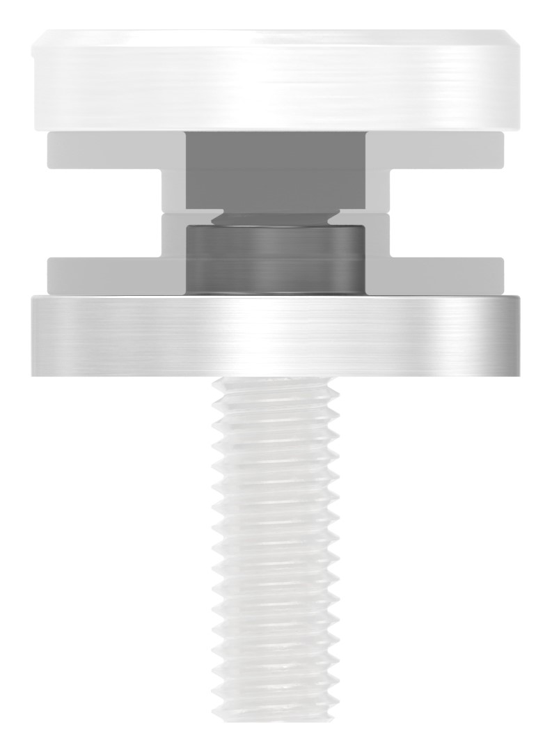 Unterteil Ø 30mm, mit Durchgangsbohrung , t: 5mm, V2A Unterteil Ø 30mm, mit Durchgangsbohrung , t: 5mm, V2A