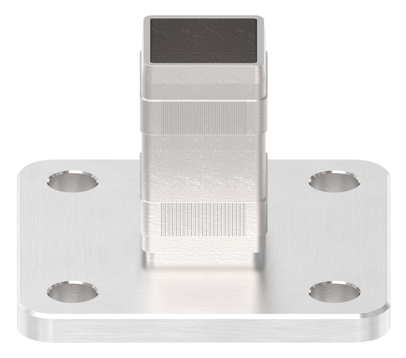Wand- und Bodenanker mit Rändelung, für Rohr 40x40x3,0mm, V2A Wand- und Bodenanker mit Rändelung, für Rohr 40x40x3,0mm, V2A
