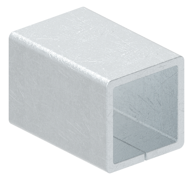 Ausgleichshülse von 8x8 auf 10x10mm, verzinkt Ausgleichshülse von 8x8 auf 10x10mm, verzinkt