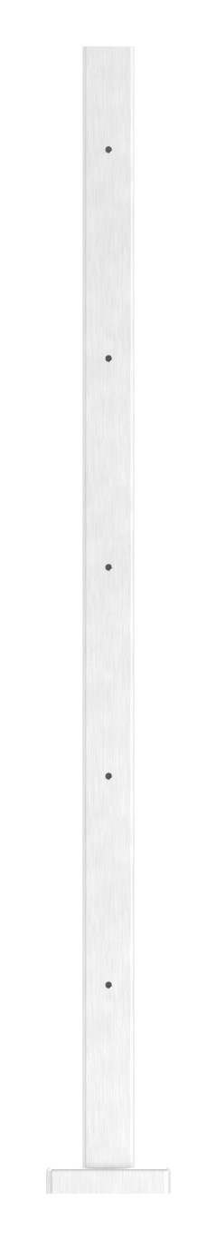 Edelstahlpfosten V2A zur Bodenmontage, H: 880mm