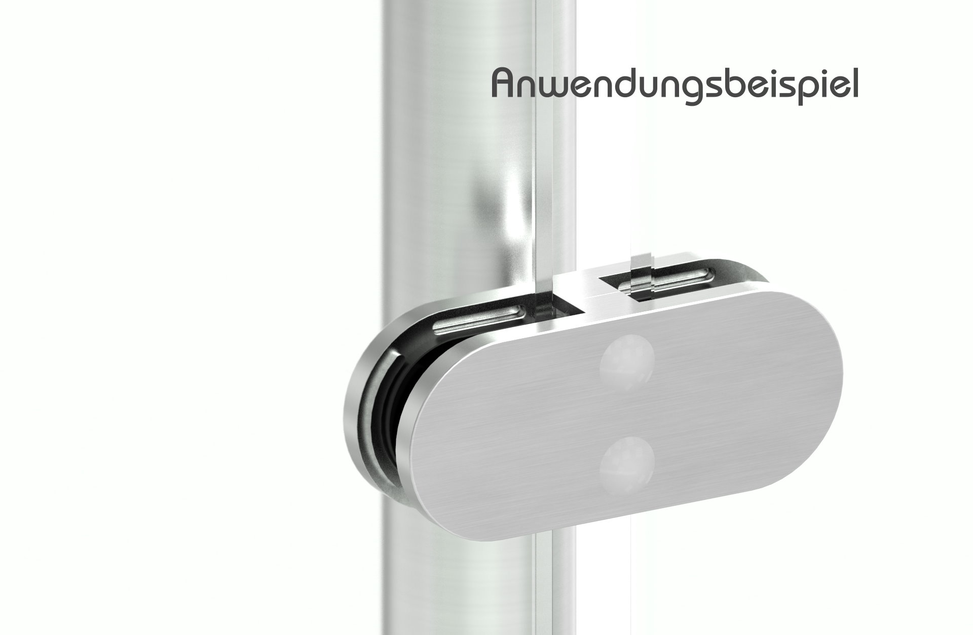 Sichtschutz Mittelglasklemme Mod. 25, V4A Sichtschutz Mittelglasklemme Mod. 25, V4A