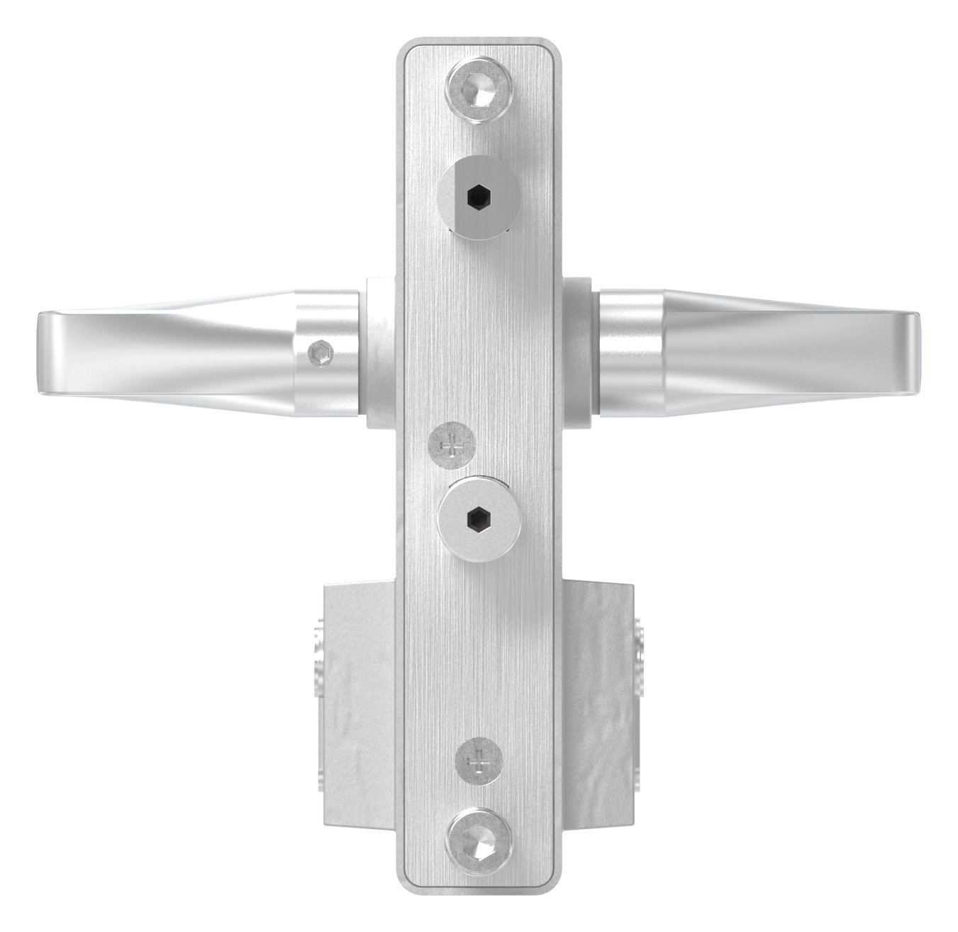 Gittertorschloss GTS 2 für Rohrstärke 60-80mm, Gehäuse blank