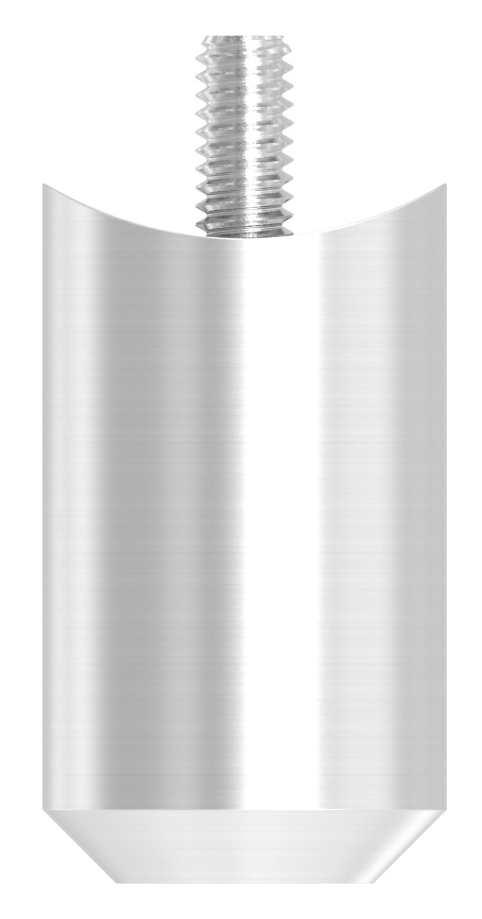 Querstabhalter zum Stoßen, Bohrung Ø 12,5mm, Anschluss 42,4mm, V4A