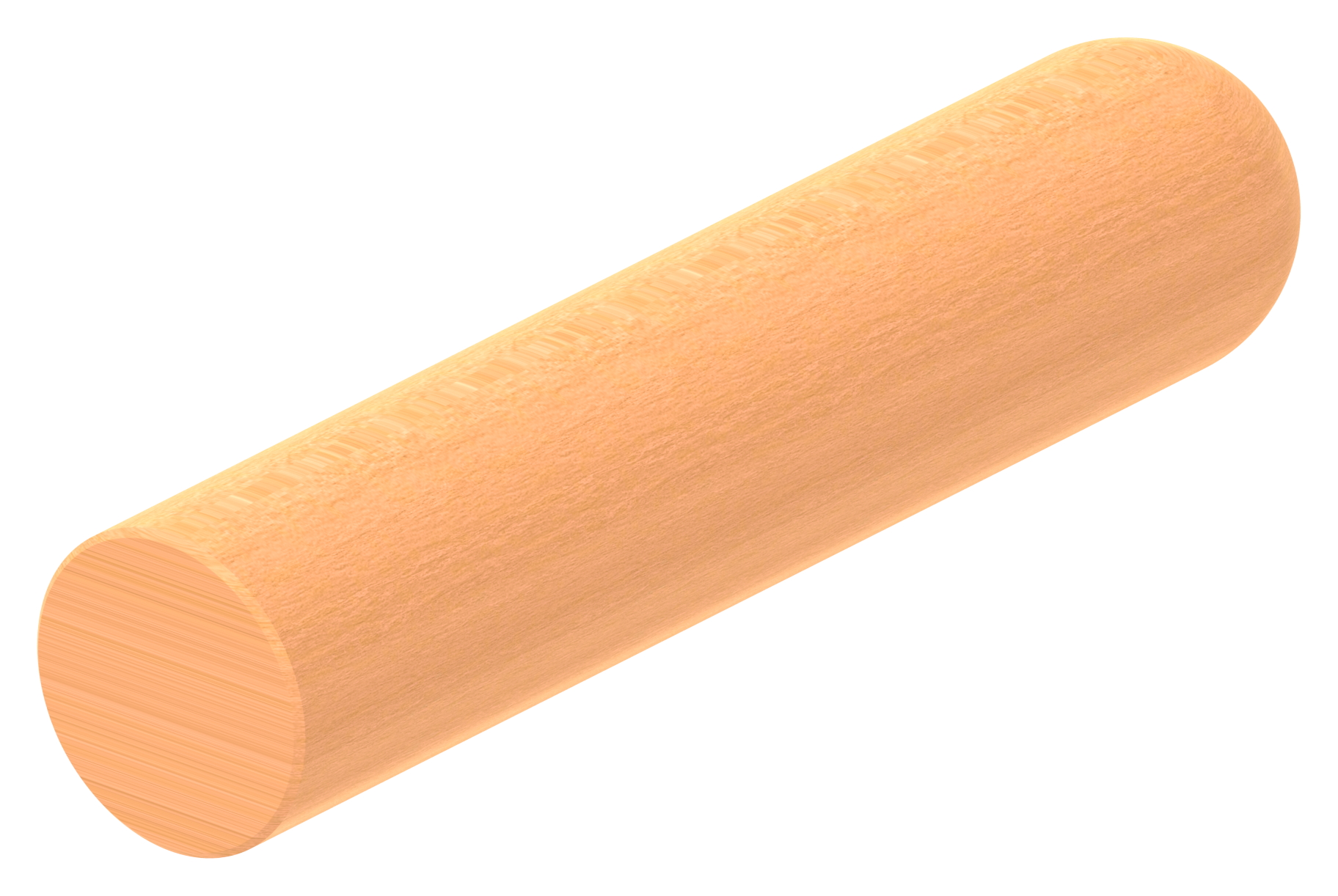 Holzhandlauf Buche gedämpft Ø 42mm, Länge 200mm, lackiert