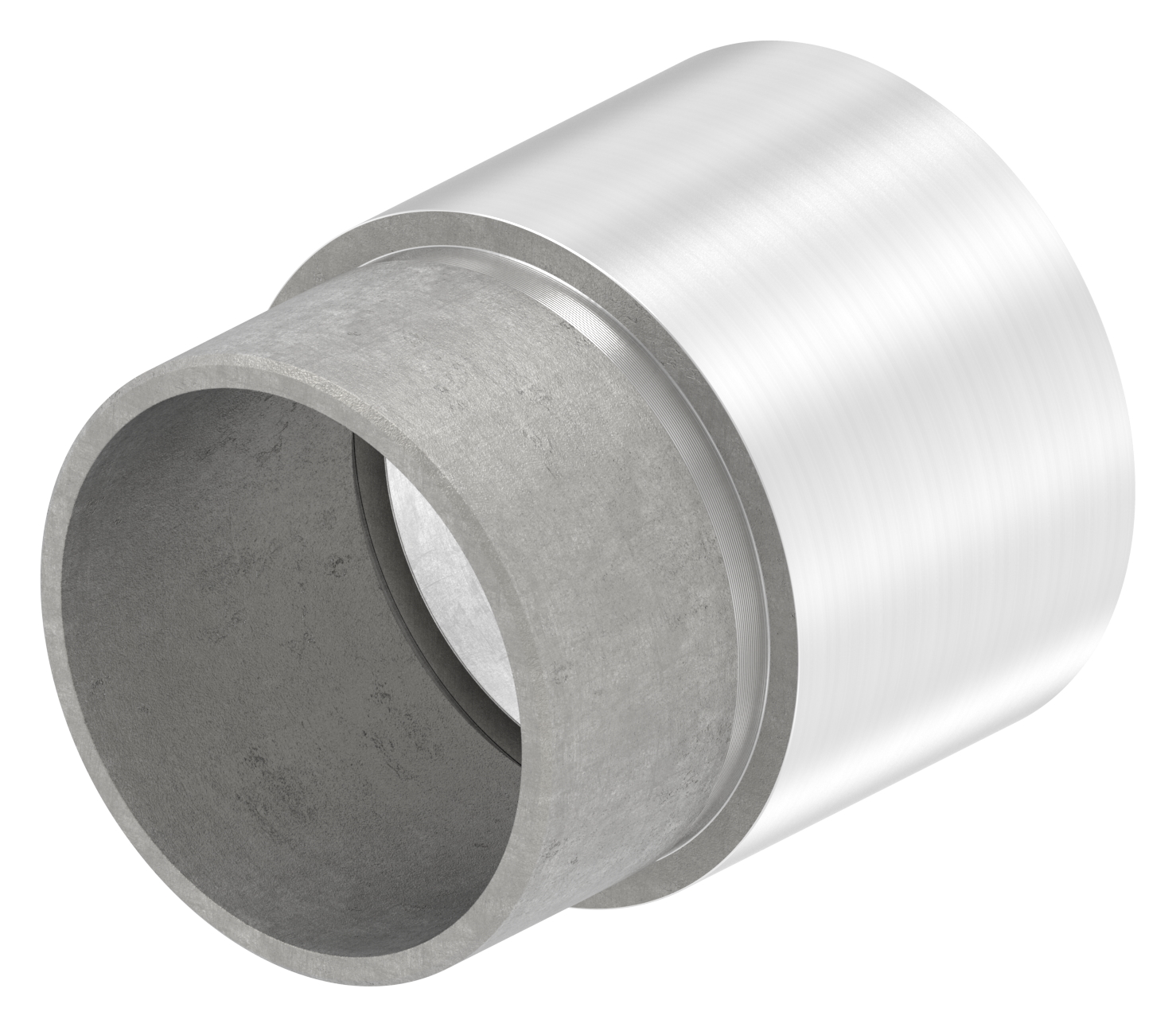 Verbinder für 42,4mm Holzhandlauf, V2A
