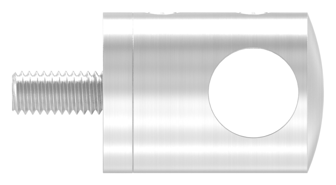 Querstabhalter für geraden Anschluss, 12,2mm Bohrung, V2A