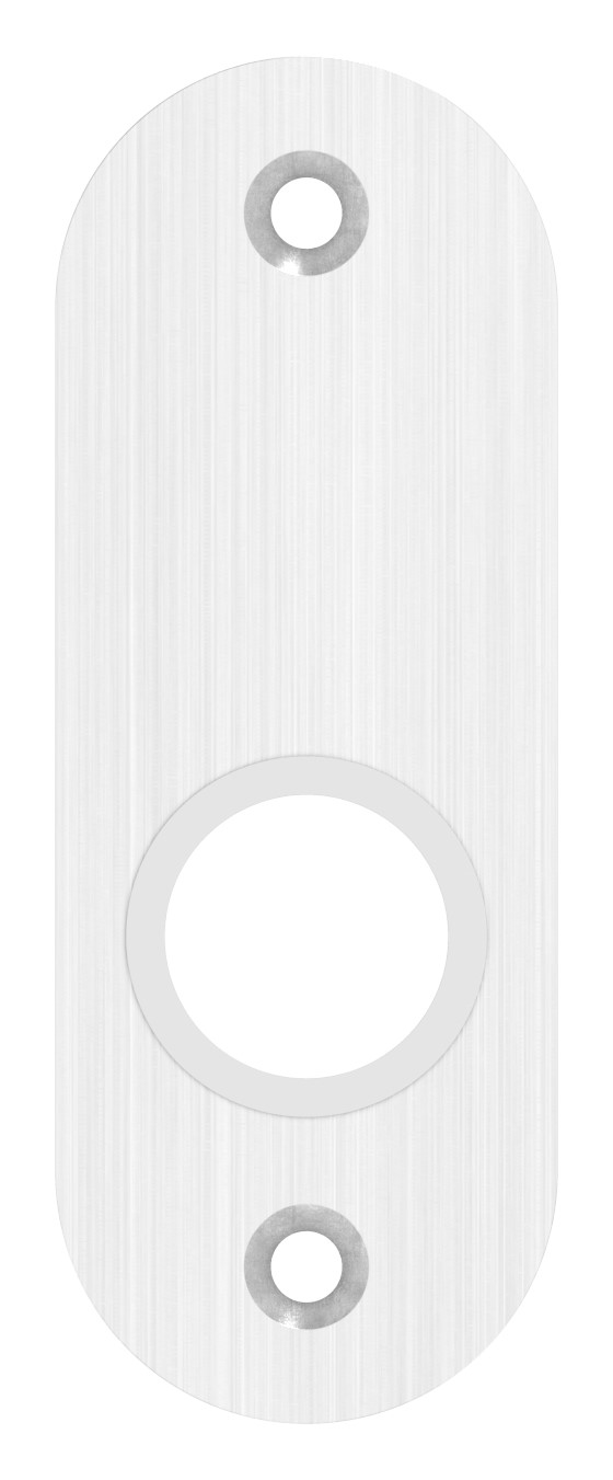 Kurzschild, Abmessung: 32x87x6mm, V2A Kurzschild, Abmessung: 32x87x6mm, V2A