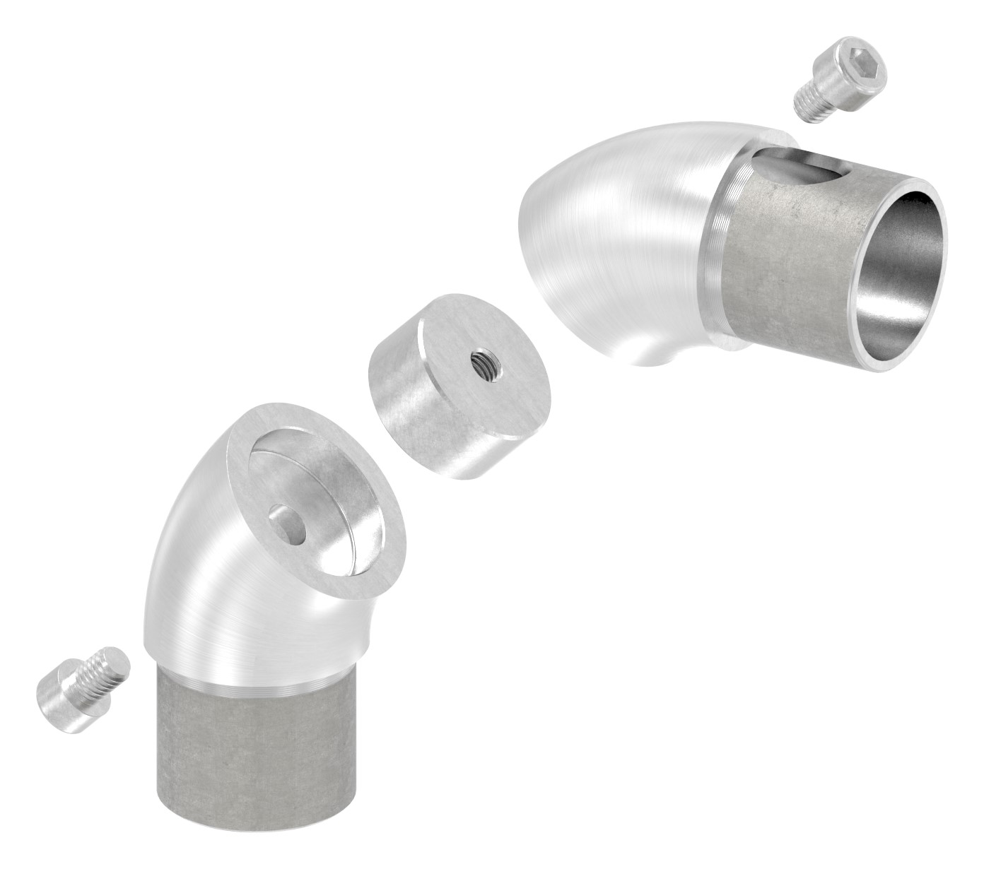 Rohrbogen 90°, verstellbar, für Rohr 33,7x2,0mm, V2A Rohrbogen 90°, verstellbar, für Rohr 33,7x2,0mm, V2A