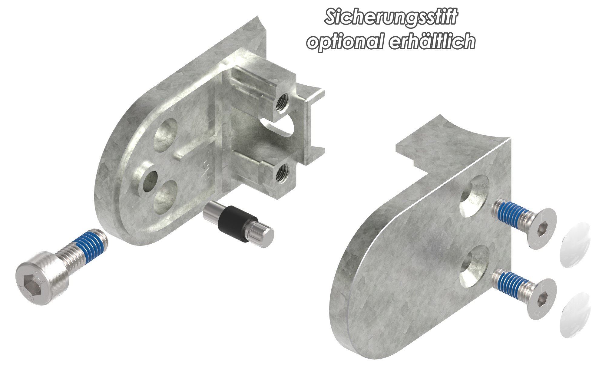 Glasklemme Mod. 32, Anschluss: 42,4mm, Zink roh Glasklemme Mod. 32, Anschluss: 42,4mm, Zink roh