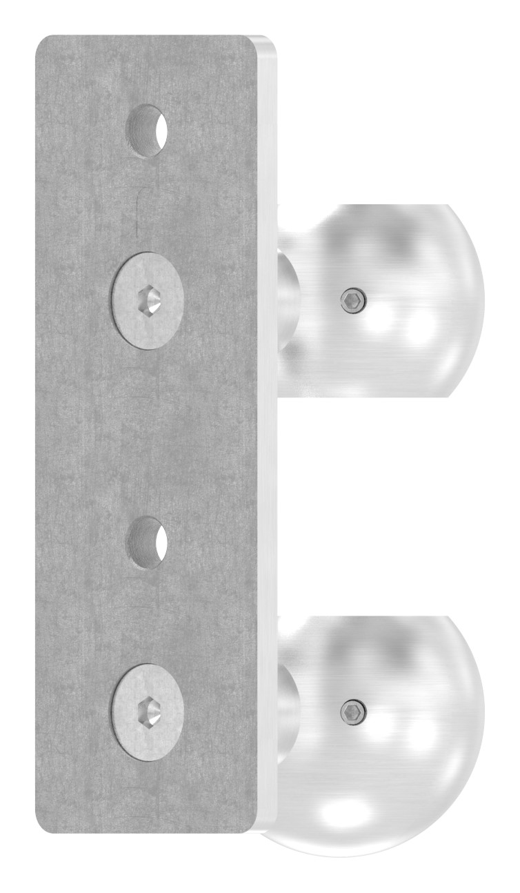 Wandbefestigung für Geländerpfosten 42,4mm, V2A