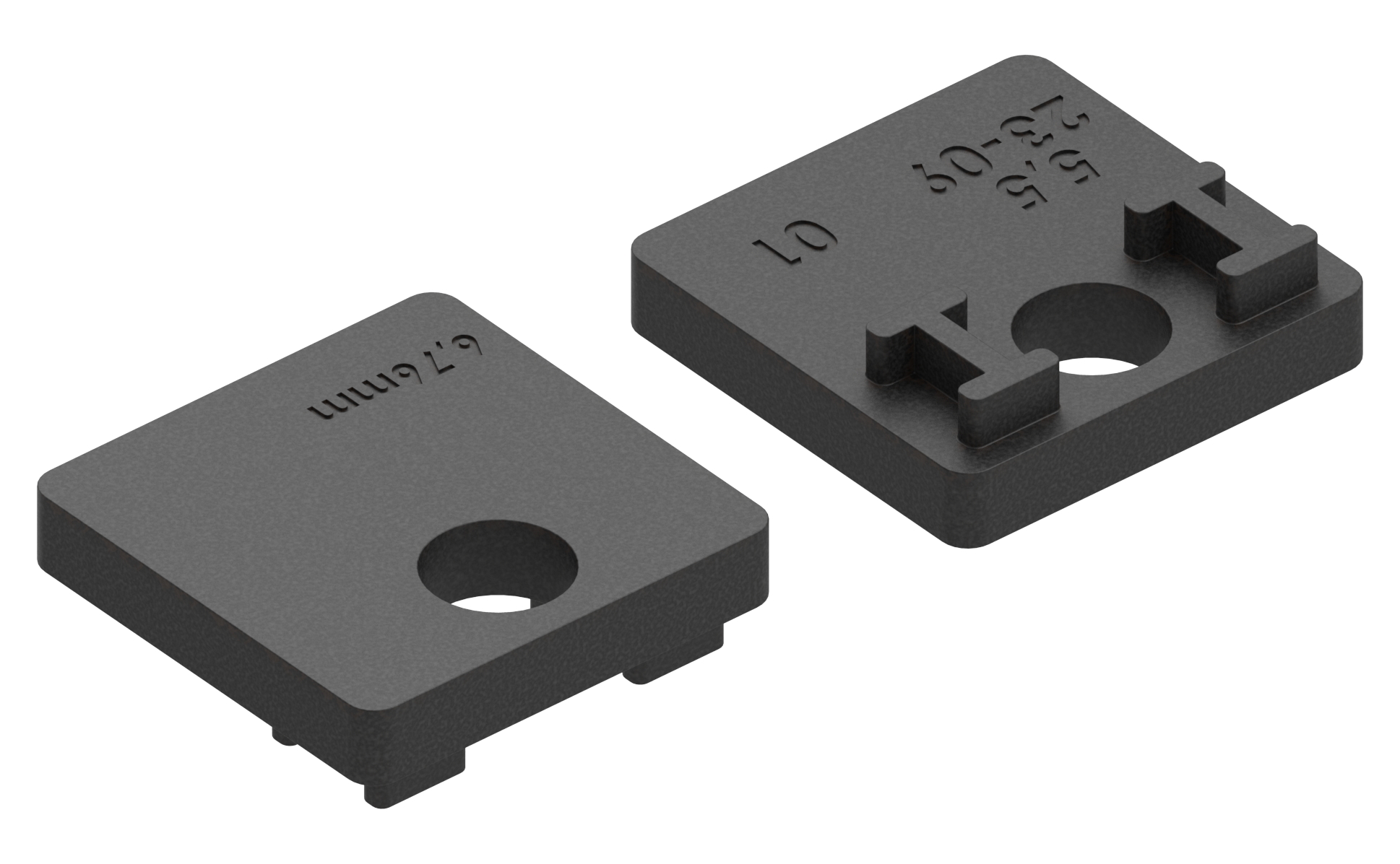 1 Paar Gummi für Mod. 36, für VSG-Glas 6,76mm