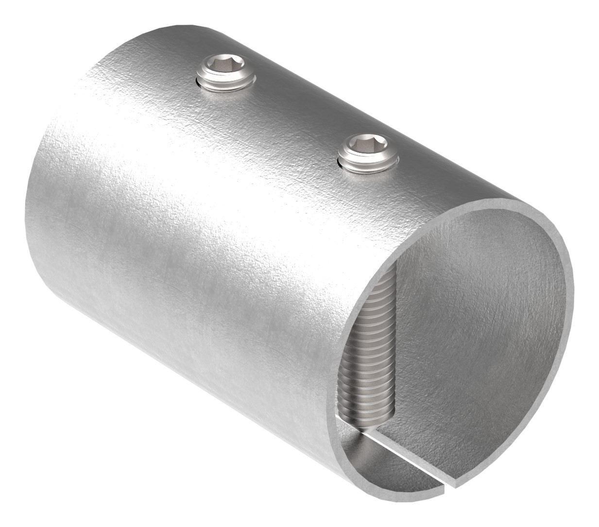 Verbindungshülse für Rohr 48,3x2,0mm, V2A