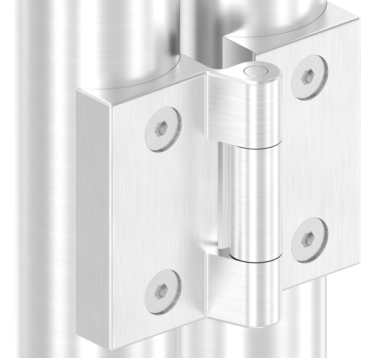 Scharnier, passend zu Torriegel für Rohr 42,4mm, V4A