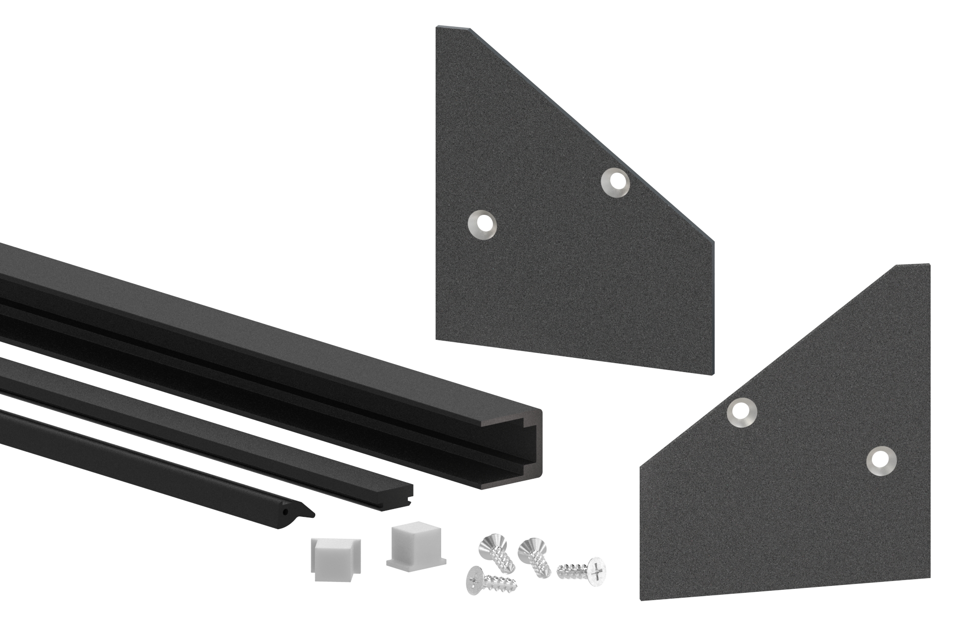 Montage-Set Glas 21,52mm eleganza canopy, für L: 3,000m
