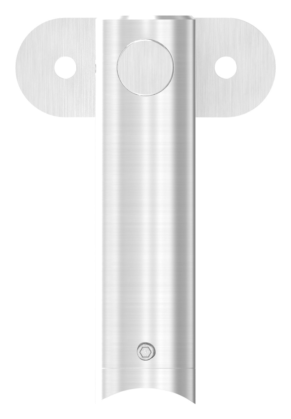 Handlaufhalter mit Gelenk, Handlaufanschlussplatte flach, V2A