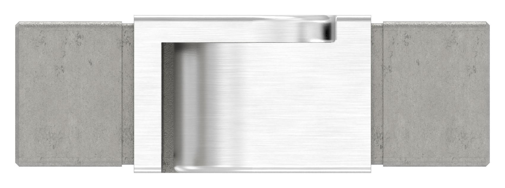 Verbinder flexibel für Quadratnutrohr 40x40mm, V4A