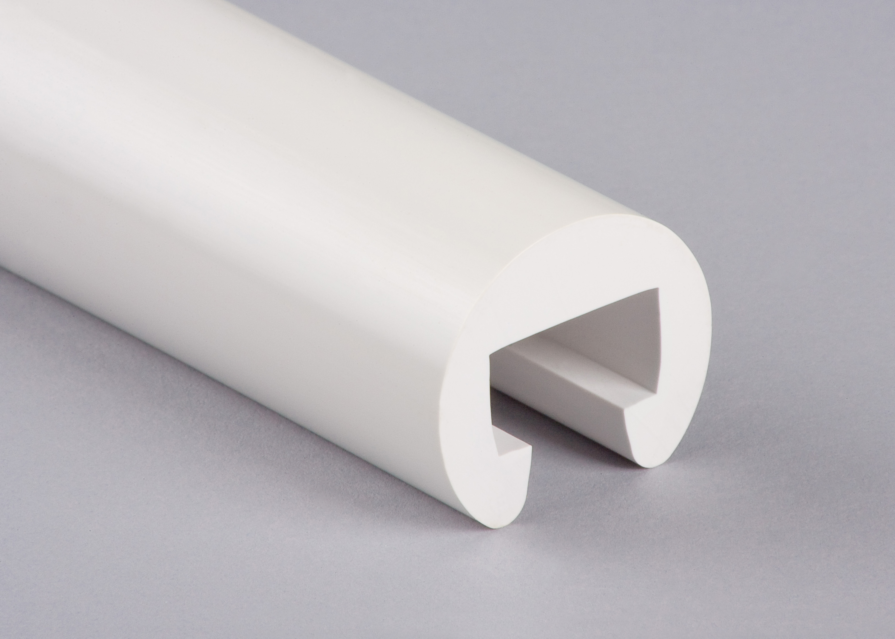 Kunststoffhandlauf Ø 40mm für 25x15mm, signalweiß