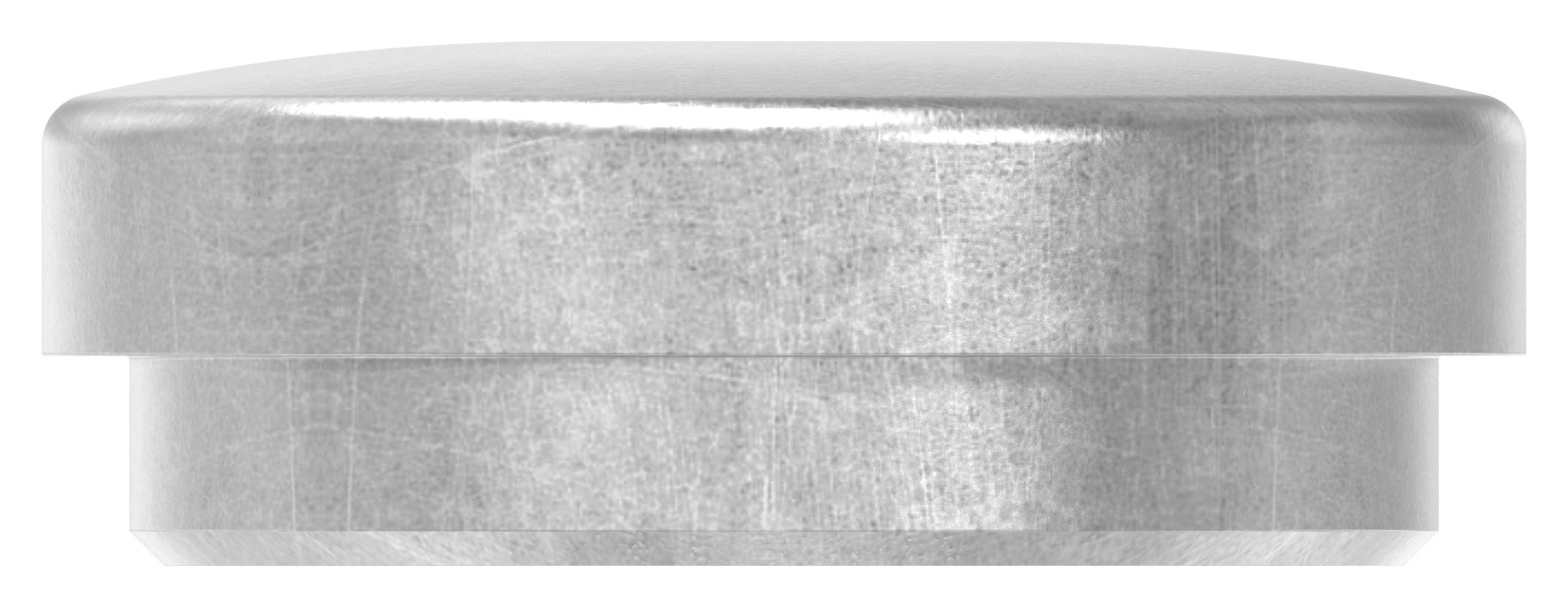 Stahlkappe leicht gewölbt für Rohr 42,4 x 2,5mm mit Bohrung 12,3mm