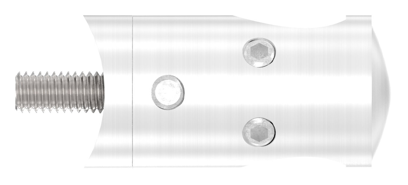 Querstabhalter für 42,4mm Rohr, 12,2mm Bohrung, Außenecke, V2A