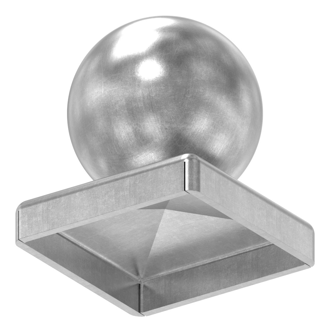 Pfeilerbedecker 40x40mm mit Hohlkugel Ø 40mm