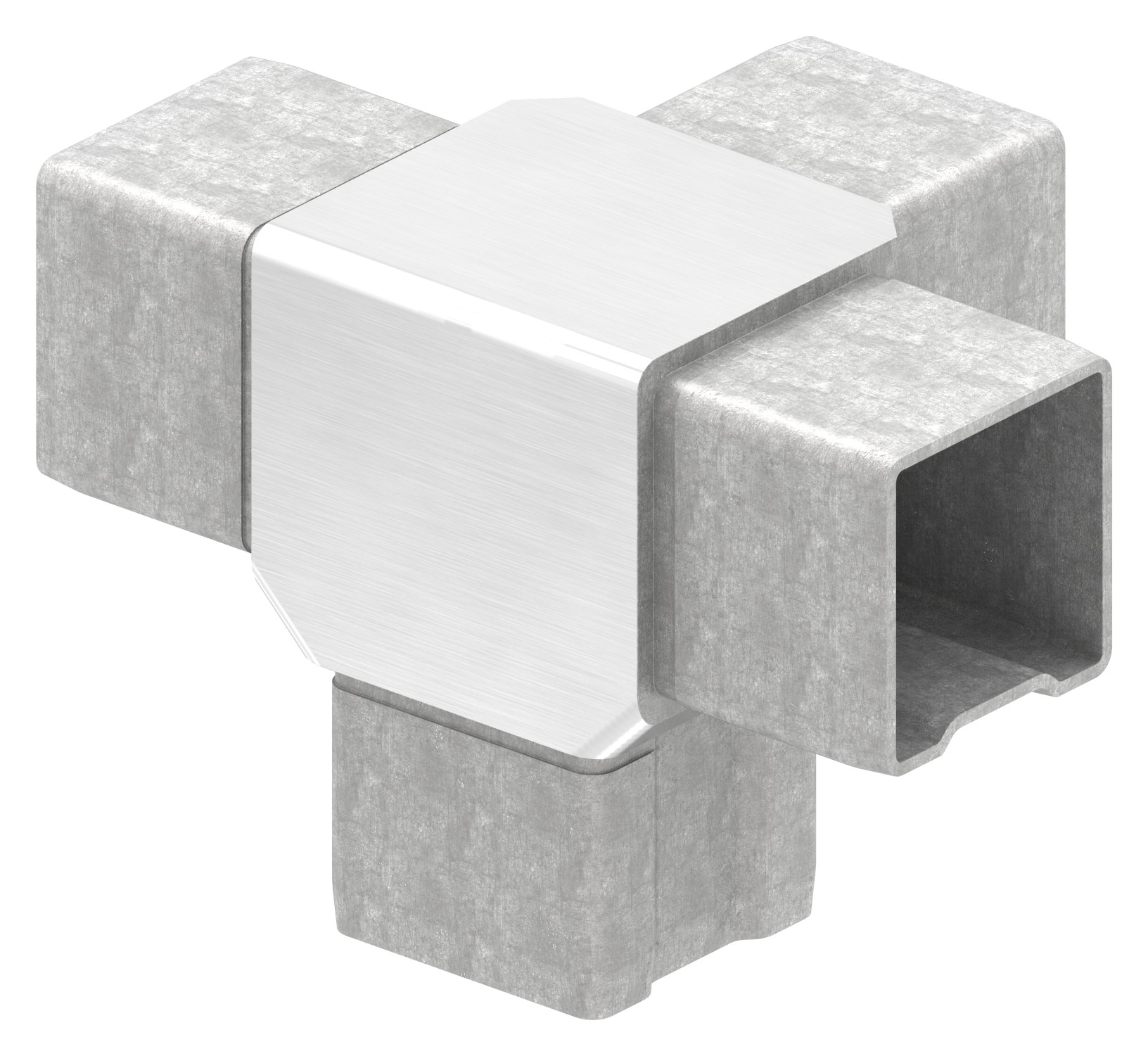 Verbinder für Rohr  40x40x2,00mm, V4A