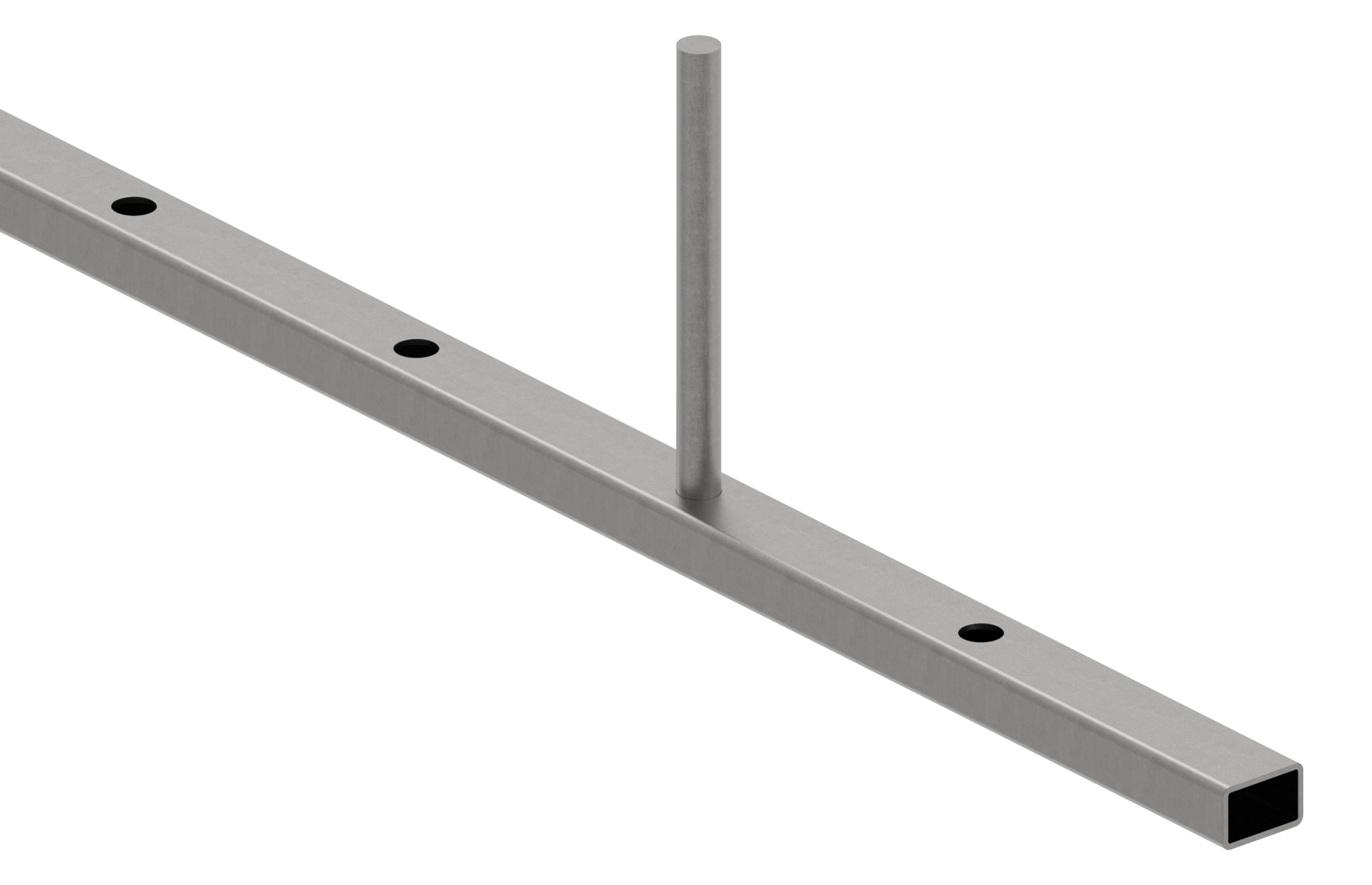 Rechteckrohr S235JR, 30x20x2mm, gelocht, L: 3000mm Rechteckrohr S235JR, 30x20x2mm, gelocht, L: 3000mm