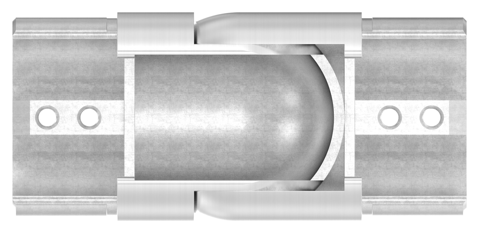 Verbinder flexibel für Nutrohr 60,3x1,5mm, V4A