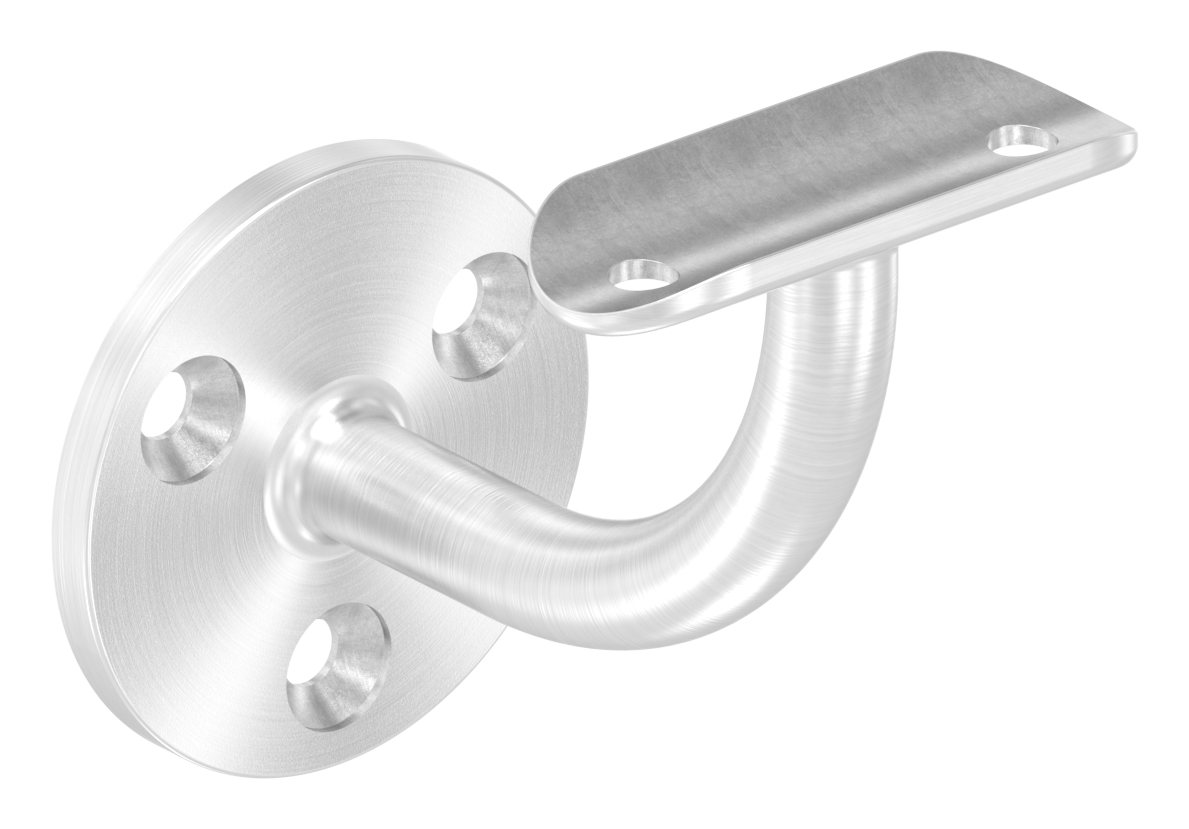 Handlaufhalter mit Handlaufanschlussplatte 33,7mm, (Ronde und Bügel verschweißt),V2A