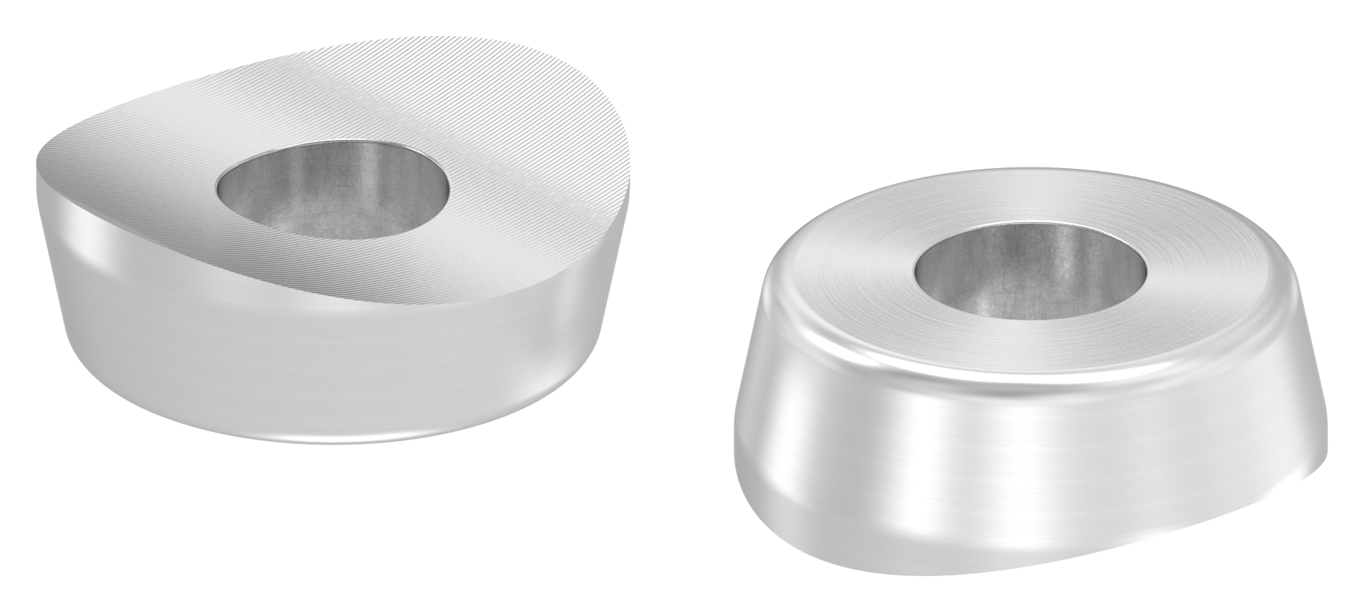 Ausgleichsstück für Rohr 48,3mm, Ø 18mm, mit Bohrung 7mm, V2A