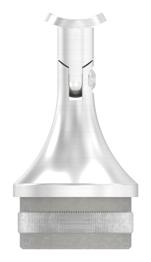 Rohrabschlussstopfen mit Gelenk und Platte, für 48,3x2,0mm, V2A