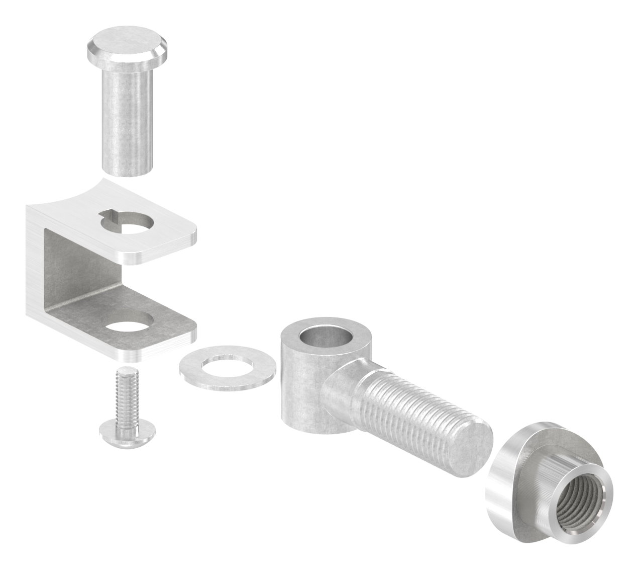 Torband mit Gewindehülse M16 für Rohr 42,4mm, V2A Torband mit Gewindehülse M16 für Rohr 42,4mm, V2A