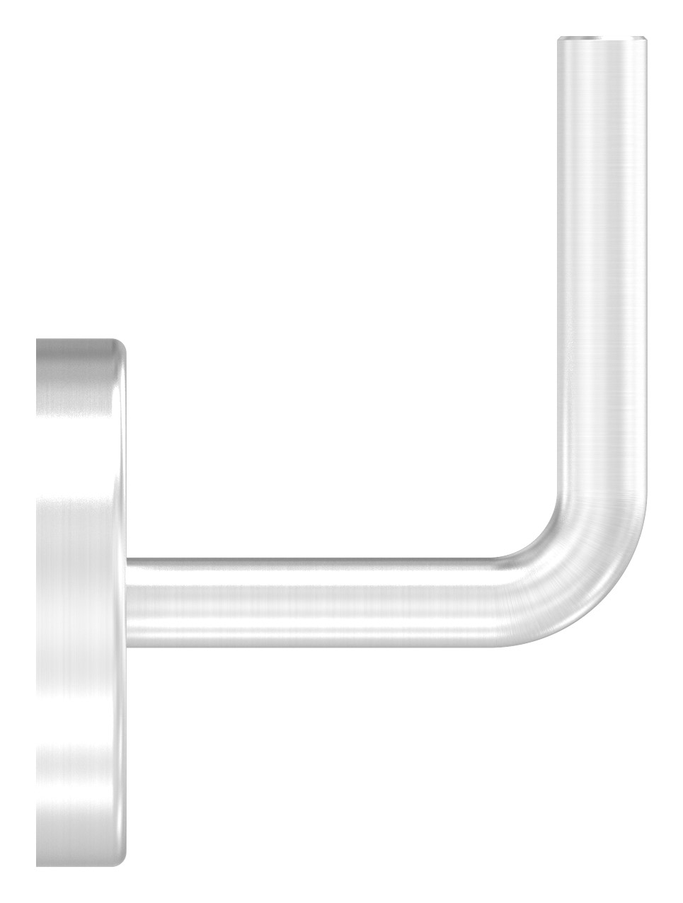 Handlaufhalter zum Anschweißen + Abdeckrosette (Ronde und Bügel verschweißt), V4A