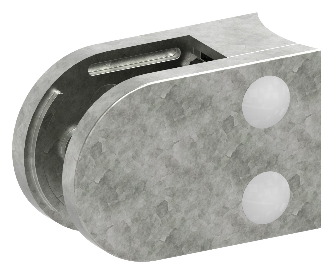 Glasklemme Mod. 38, Anschluss: 60,3mm, Zink roh