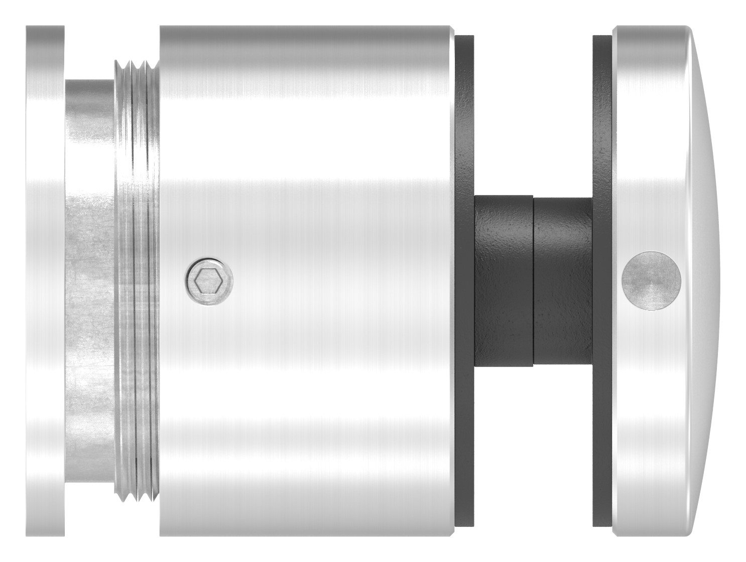 Glaspunkthalter 52mm, flach, verstellbar, V4A