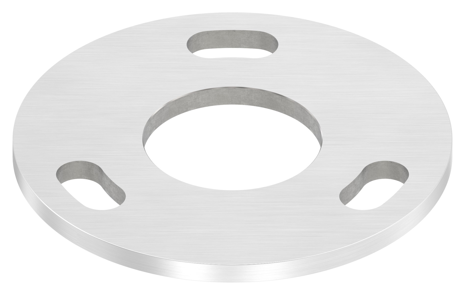 Ankerplatte Ø 120x6mm, mit Längsschliff, V2A