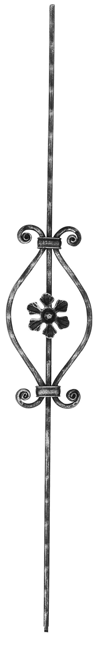 Zierstab 16x8mm, gehämmert, H: 900mm