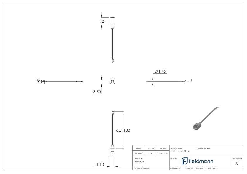 LED-Band Verbinder für die Neu Kontaktierung von Trennstellen, für IP00 LED-Band