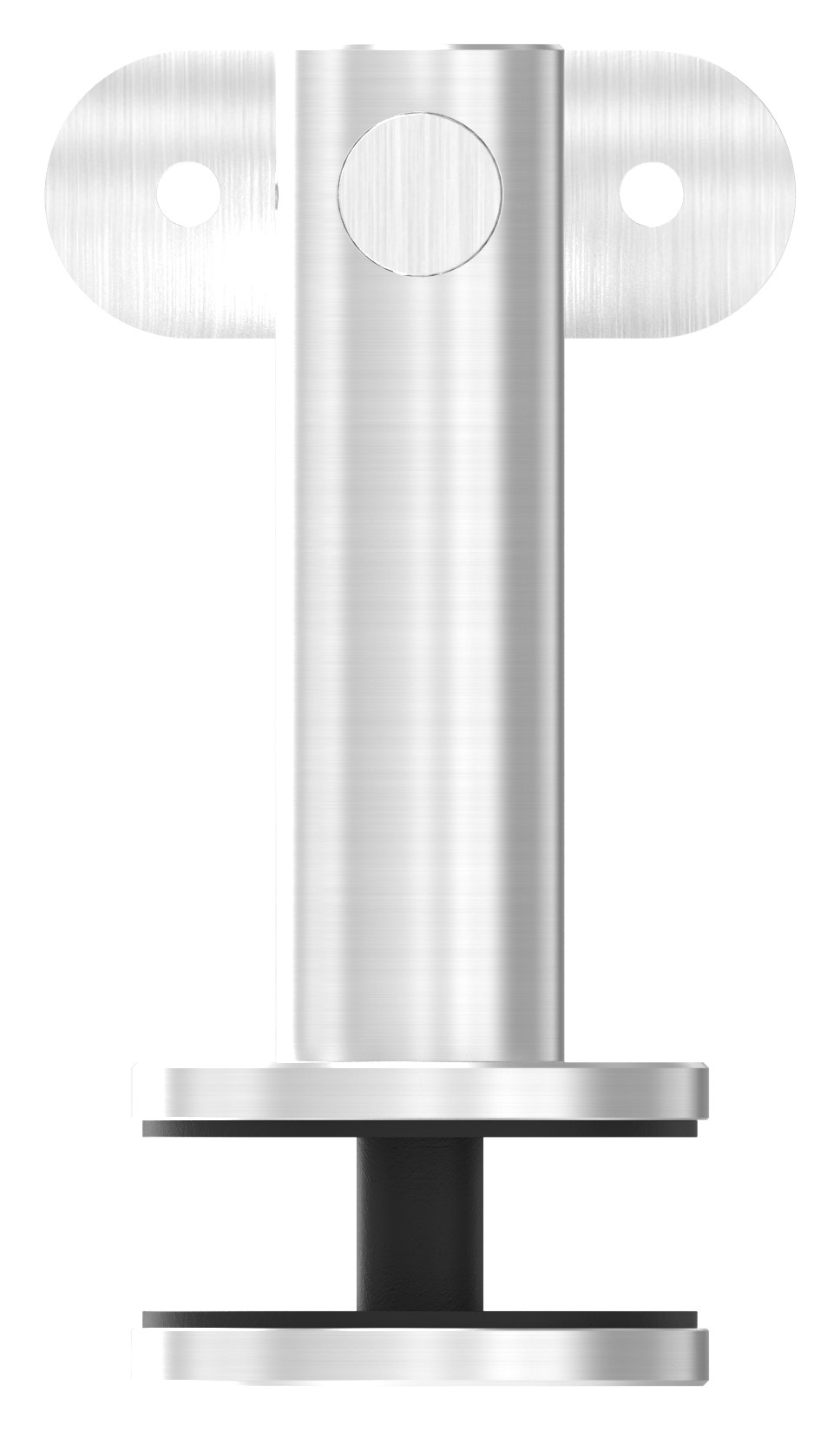 Handlaufhalter f. Glas, Gelenk, Handlaufanschlussplatte 42,4mm, V2A Handlaufhalter f. Glas, Gelenk, Handlaufanschlussplatte 42,4mm, V2A